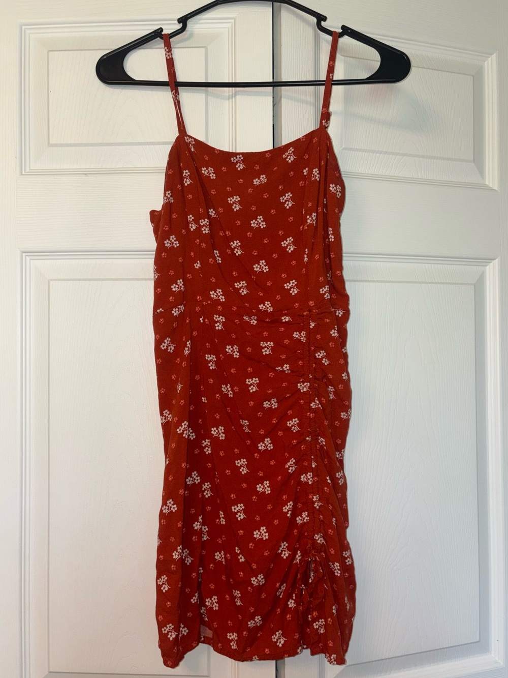 Orange floral dress